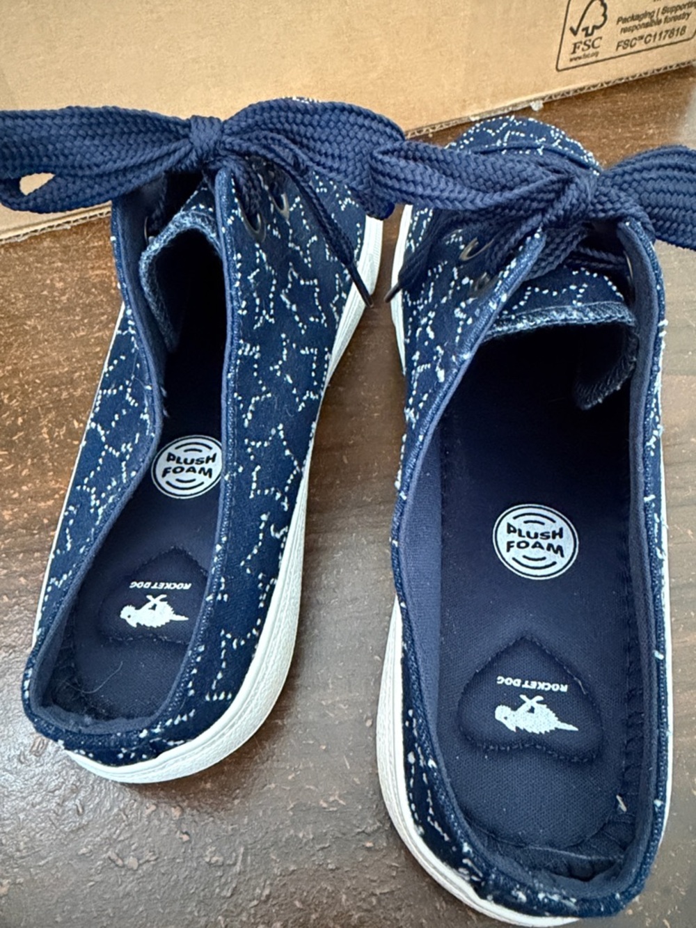 Rocket Dog Navy Blue Star Cheery Mule Sneakers | Plush Foam Slip-On size 10 - Picture 4 of 7